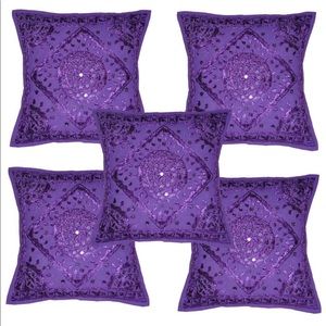 Set Of 5 Throw Pillow Cushion Covers